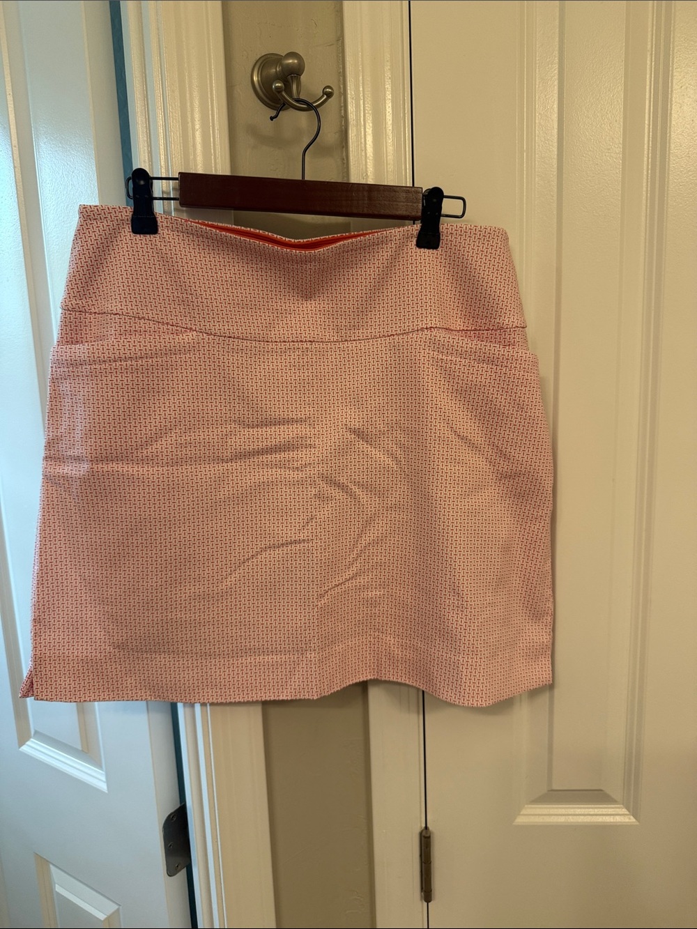 Women's Pink Textured Mini Skort